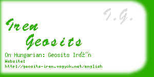 iren geosits business card